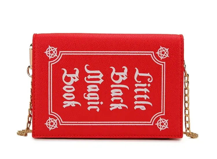 Fashion Magic Book Clutch Bag for Women Black Pu Leahter Shoulder Chain Bag Small Purses and Handbags Crossbody Bag Female Pouch