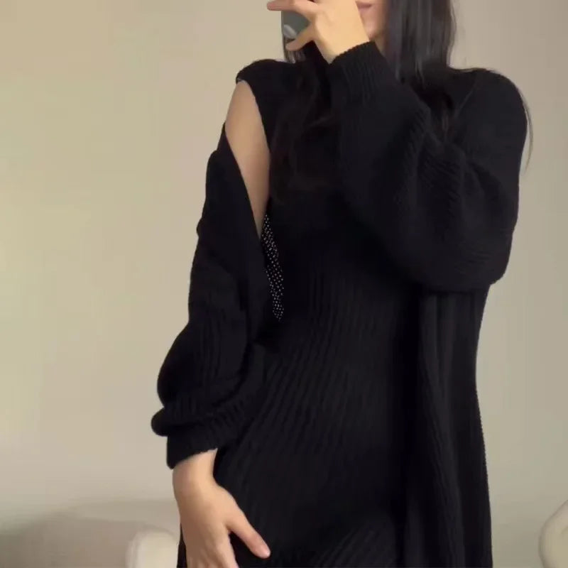 Lux Cardigan & Maxi Dress Set