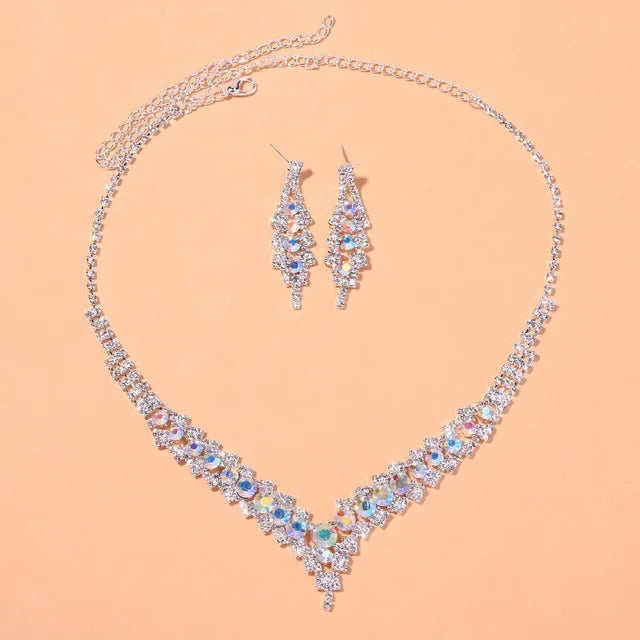 Fancy Wedding Necklace & Earrings Set
