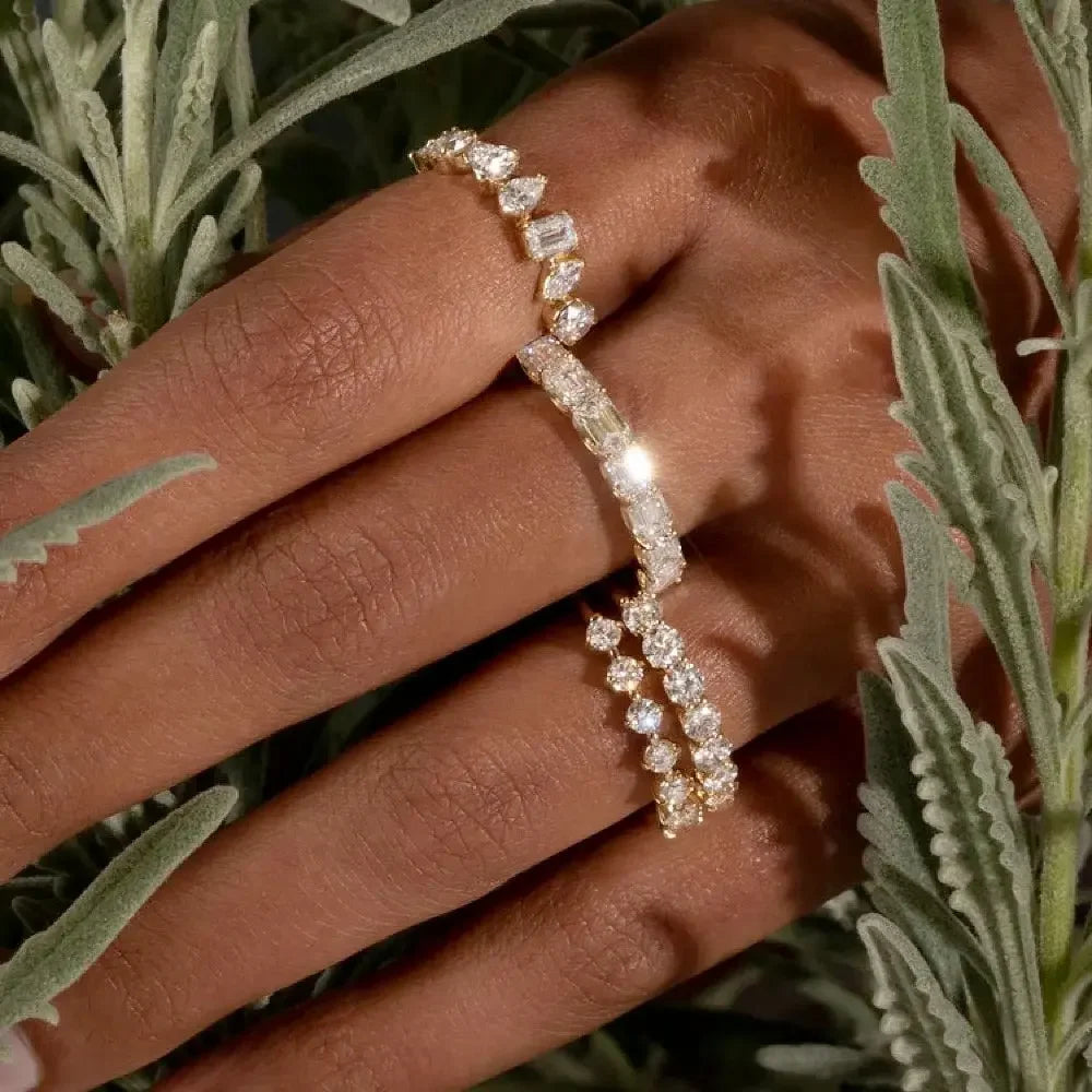 Happy Hour Crystal Stacking Rings
