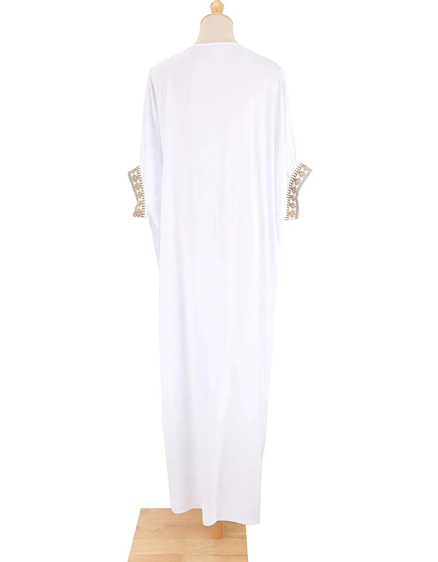 2024 Bikini Cover-ups White Retro Pull Over Women Summer Clothing Kimono Dress Beach Wear Swim Suit Cover Up Beach Dress Sarong