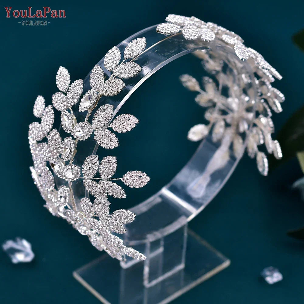 YouLaPan HP496 Fashion Woman Headband Rhinestone Bridal Headpiece Wedding Hair Accessories Bride Tiara Pageant Headdresses