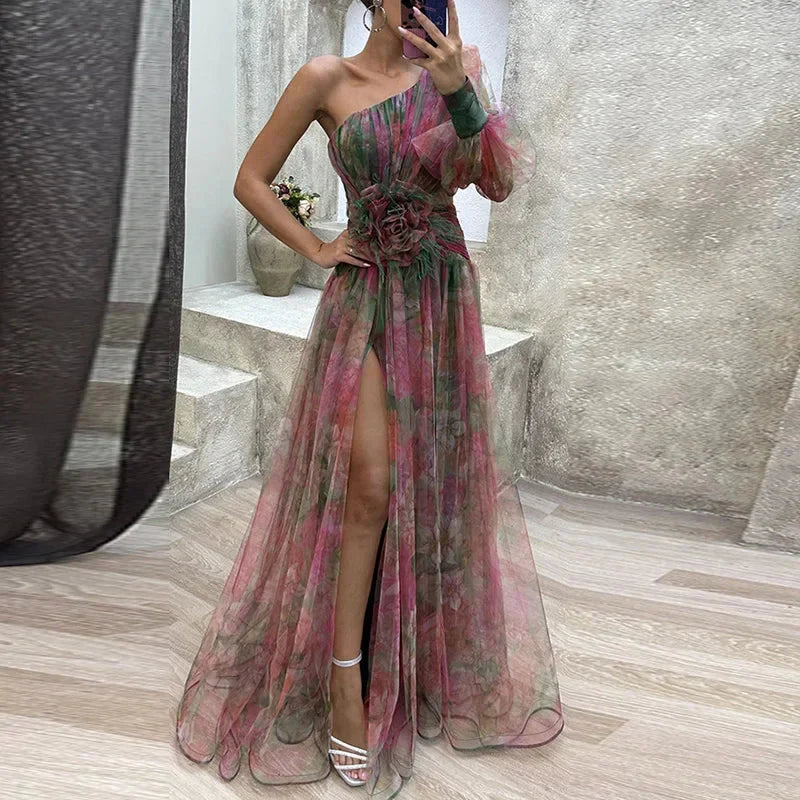 Artful Off The Shoulder Maxi Dress