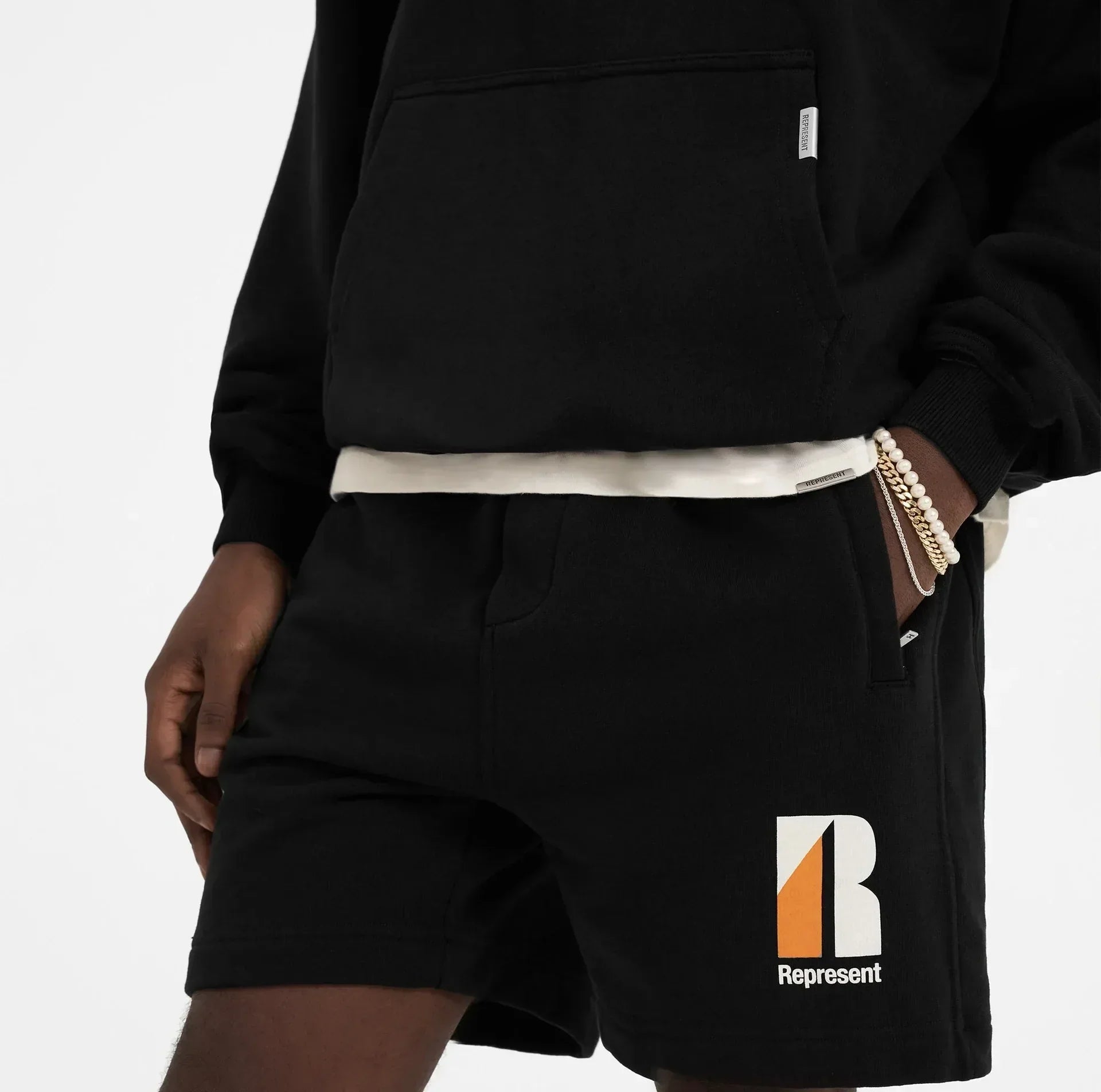 French Terry 100% Cotton Mens Casual Gym Sweat Shorts Relaxed Fit Heavyweight Loose Embroidered Logo Sport Shorts