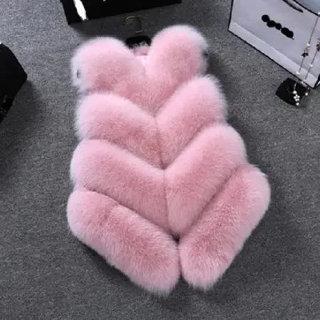 Luxury Faux Fox Fur Vest