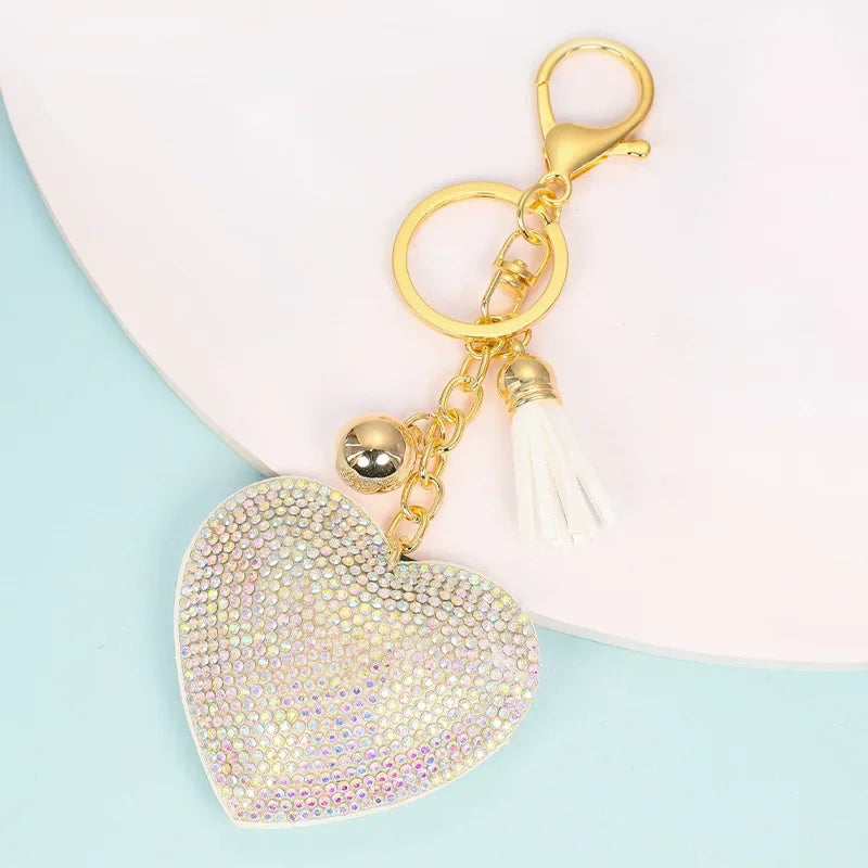 Heart Shaped Bling Keychain