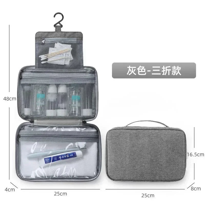 Travel Foldable Toilet Storage Bag Waterproof Hanging Makeup Bags Women Portable Cosmetic Storage Bag Travel Essential wash bag