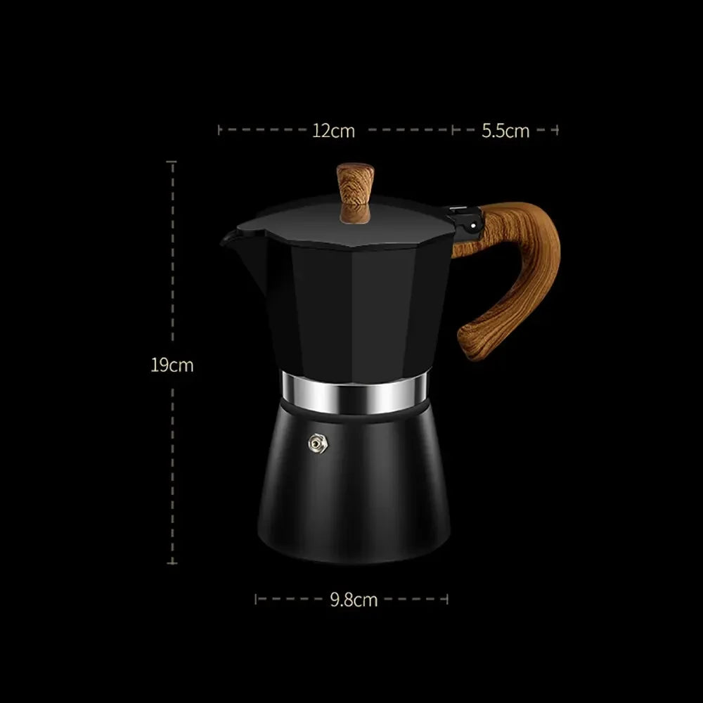 Vintage Wooden Handle Electric Espresso Machine