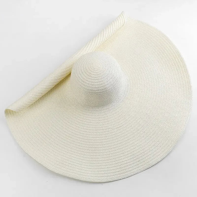 Oversized Foldable Wide Brim Sun Hat For UV Protection