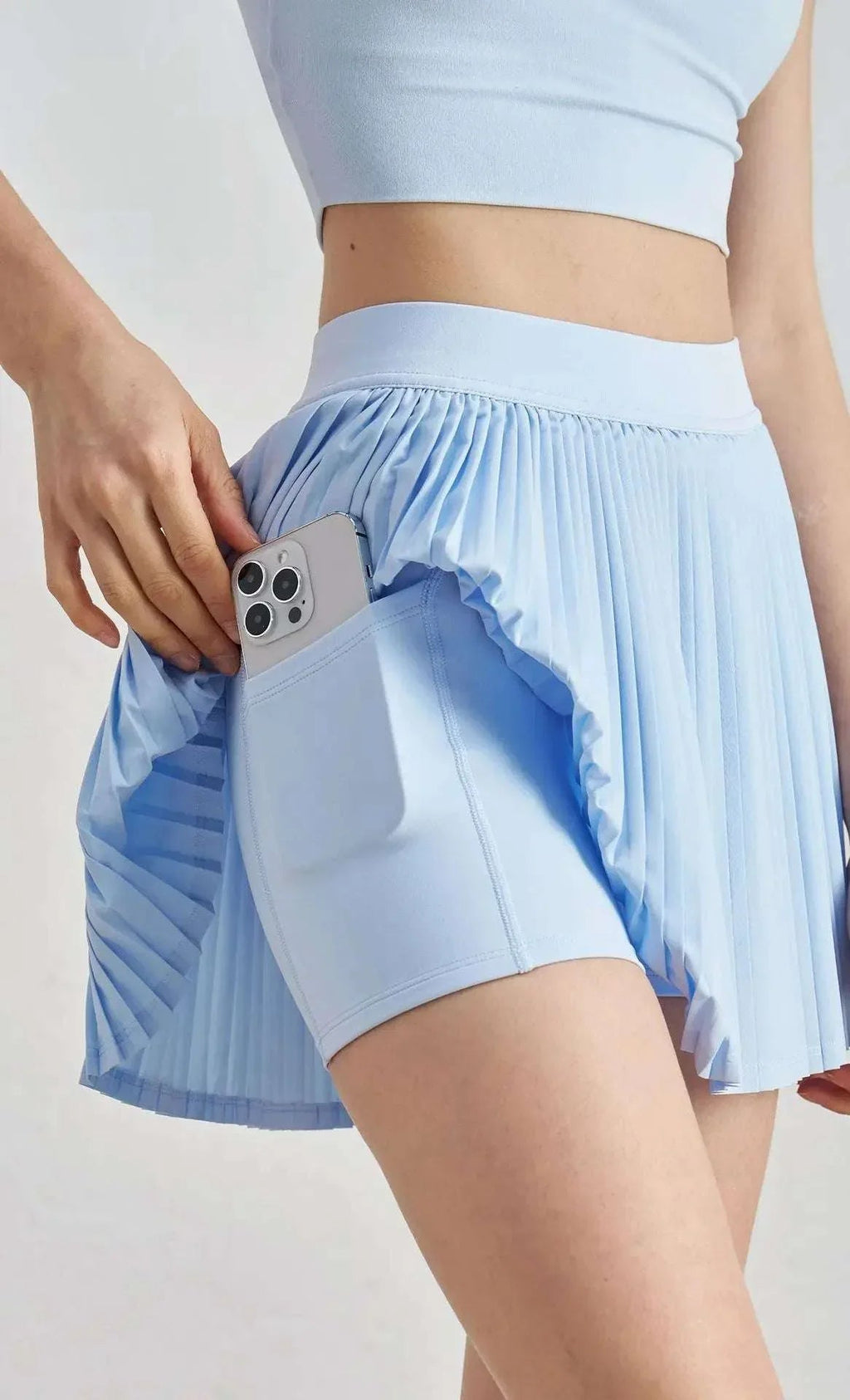 High Waist Pleated Tennis Dress With Pockets