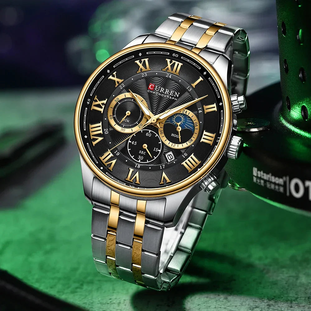 Men’s Chronograph Wristwatch with Auto Date