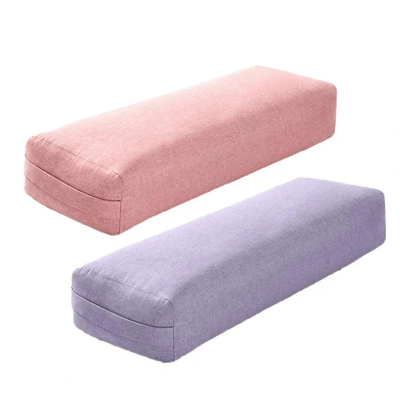 Yoga Pillow Soft Washable Polyester Rectangular Portable Yoga Bolster Sleep Pillow Yoga Fitness Supplies