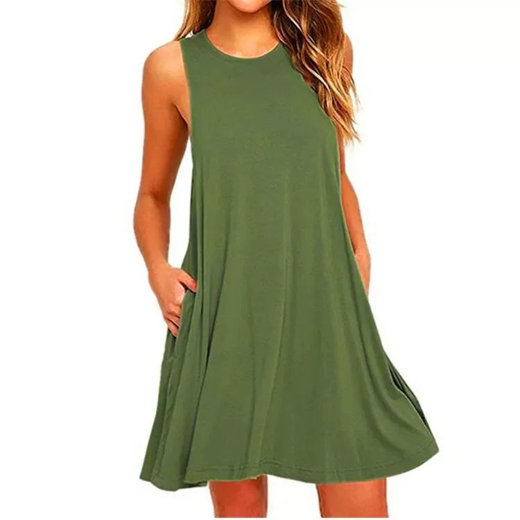 Everyday Casual Dress With Pockets