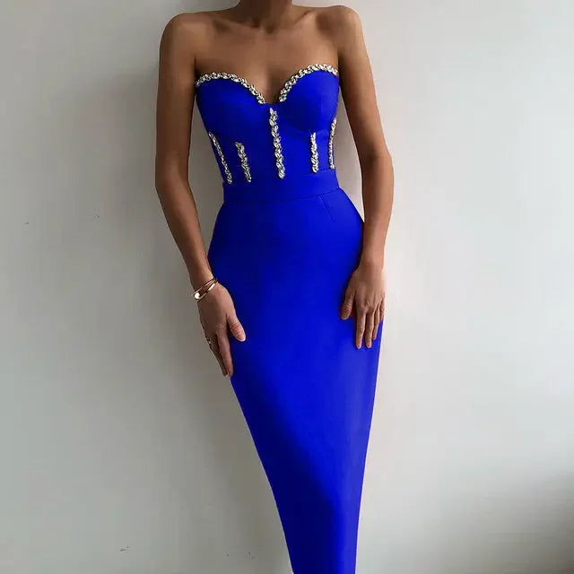 Sexy Strapless Bodycon Evening Dress
