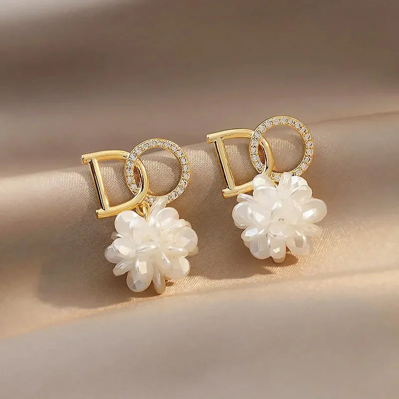 LUX Zircon Pearl Drop Earrings