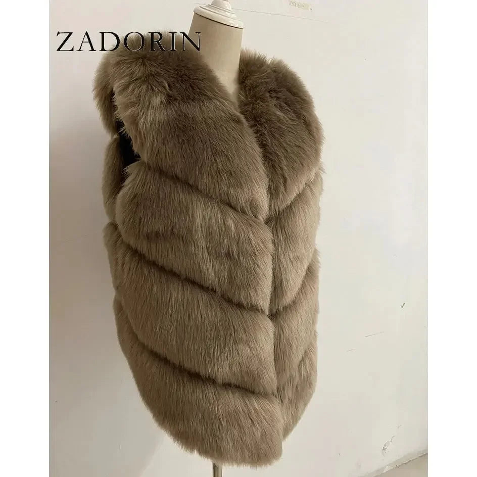 Luxury Faux Fox Fur Vest