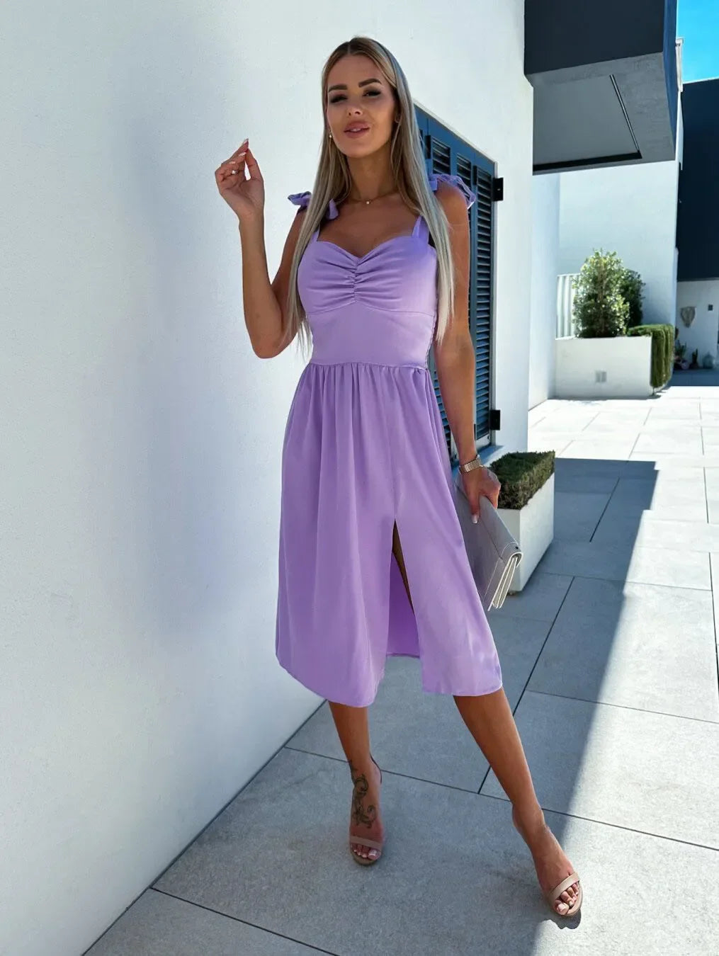 Summer Floral Sling Sun Dress