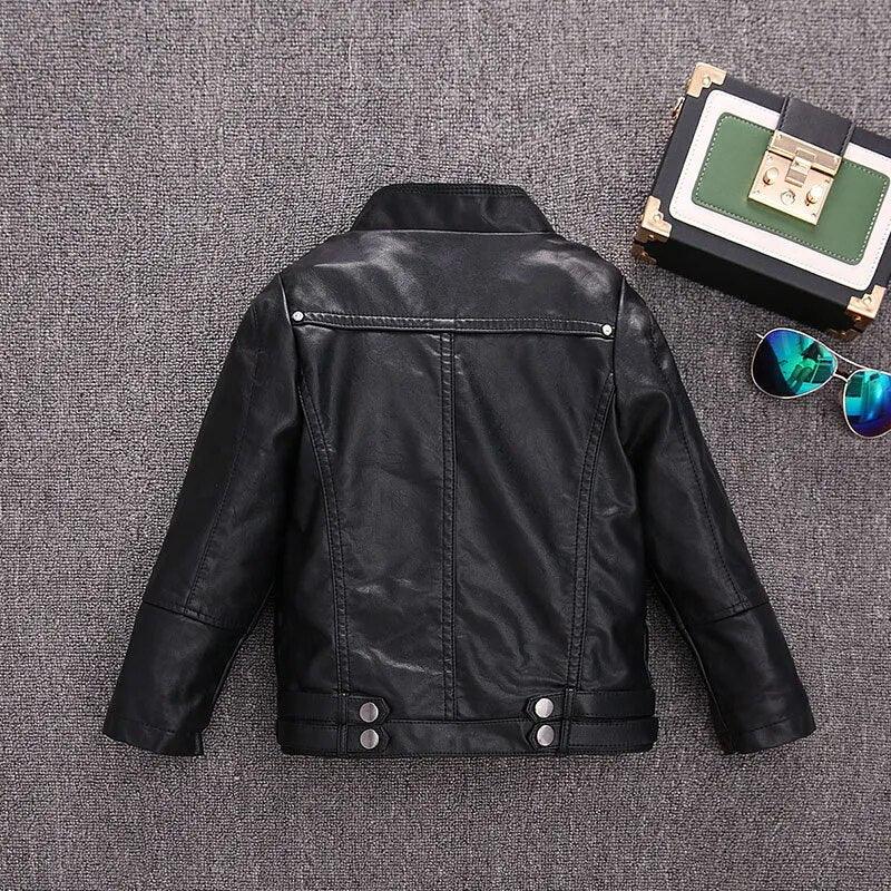 Girls Faux Leather Fall Jacket