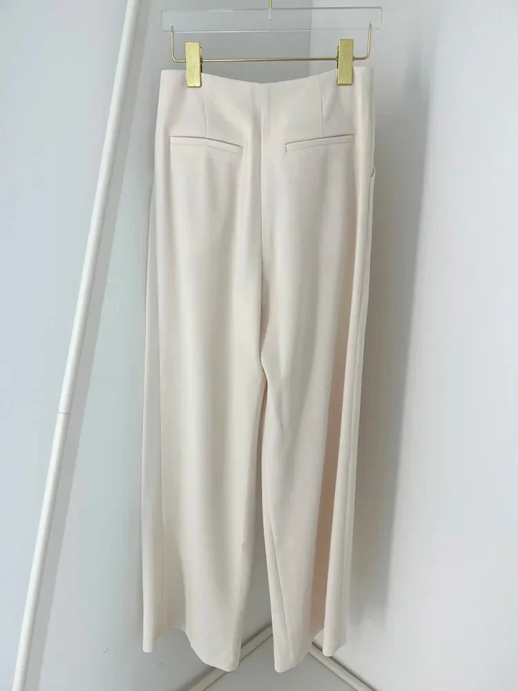 Casual Summer High Waist Wide Leg Pants