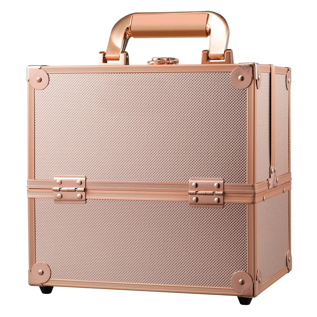 Makeup Case Portable Travel Alloy Cosmetics Make Up Storage Organizer Box Jewelry Nail Manicure Beauty Vanity Suitcase for Women