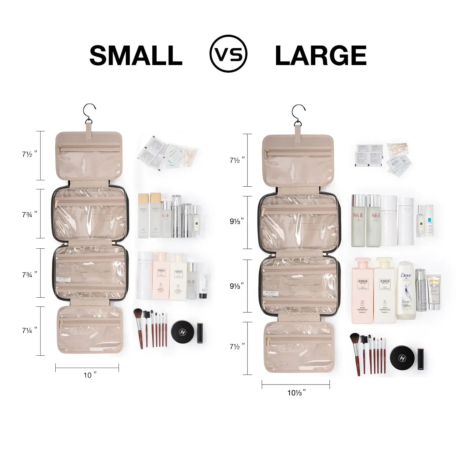 Amazing Hanging Travel Organizer for Full Sized Items