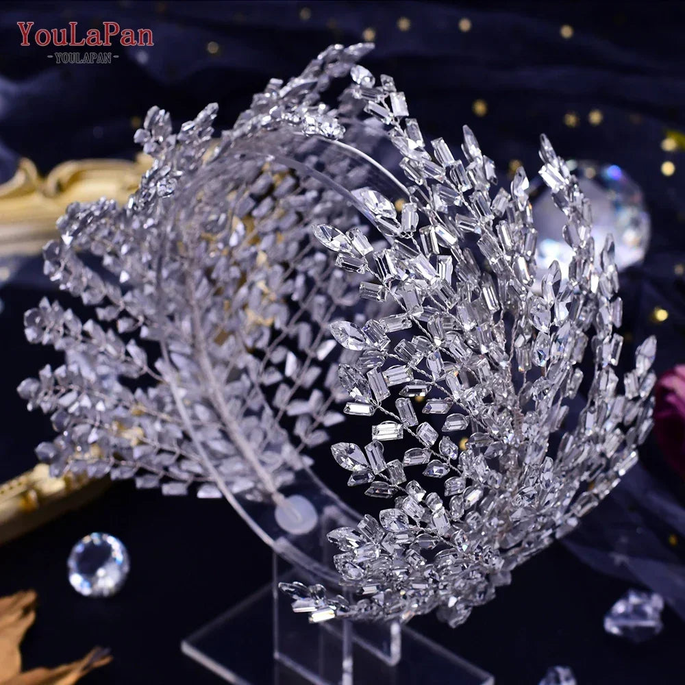 YouLaPan HP425 Bridal Headband Wedding Crowns Bride Tiara and Headdress Women Headpiece Hair Accessories Pageant Head Jewelry