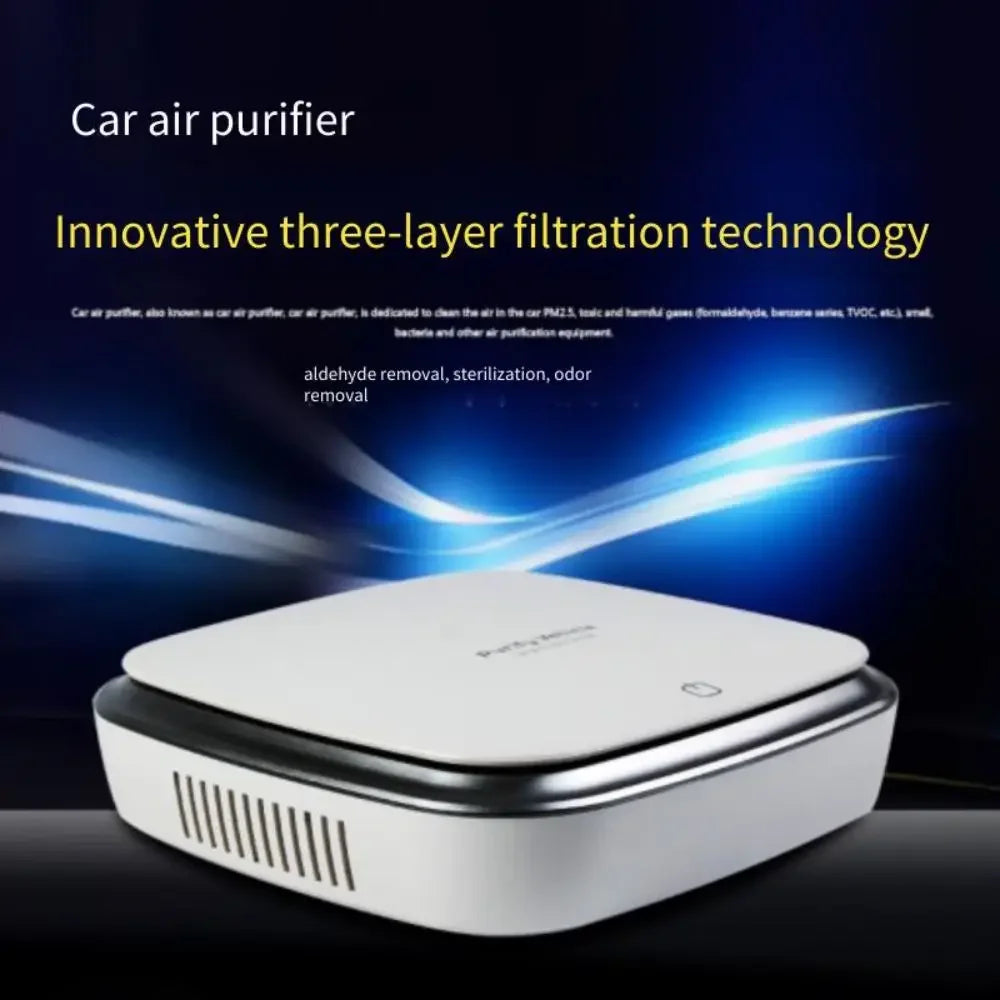 Car Air Purifier Solar Usb Oxygen Cleaner Ozone Generator Air Purifier HEPA Filter Smoke Remover Smart Gadgets Car Supplies