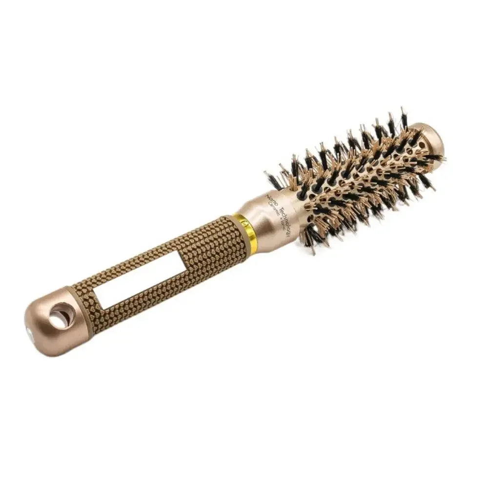 Boar Bristle Hairbrush Styling Tool Curling Blow Dry Ceramic Hairbrush Straight Hair Curls Round Ionic Hair Brush Hair Care