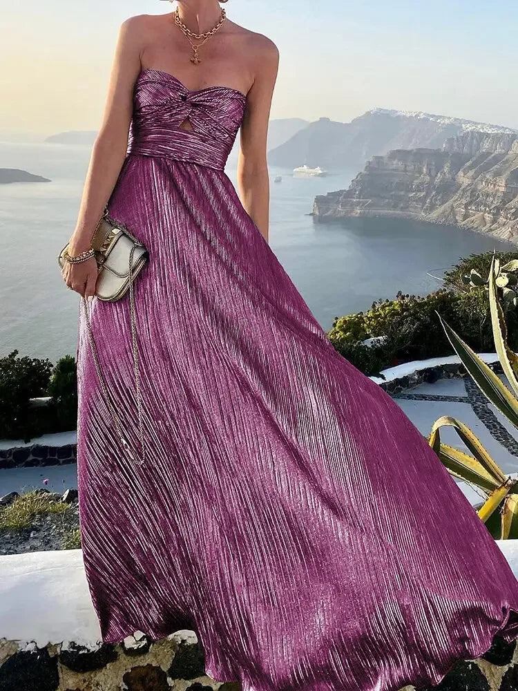 Jasmine Twist Strapless Evening Dress