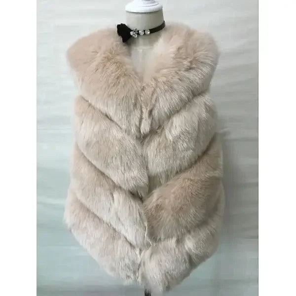 Luxury Faux Fox Fur Vest