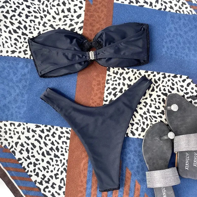 Key West High Waist Bandeau Bikini