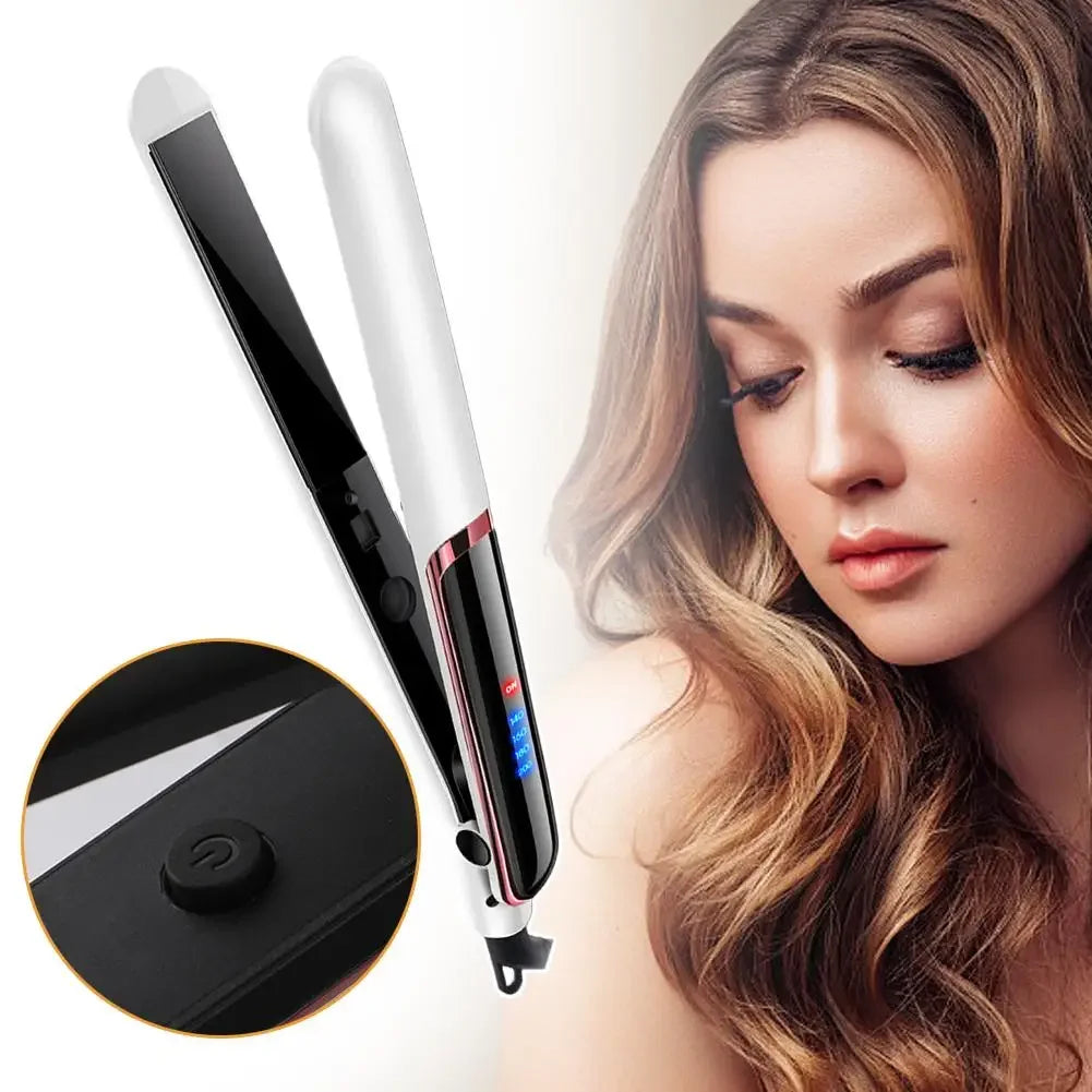 Professional Hair Straightener Ceramic Ionic Fast Heat-Up Ion Negative Hair Iron Iron Display Straightener Hair Lcd Flat X5P2