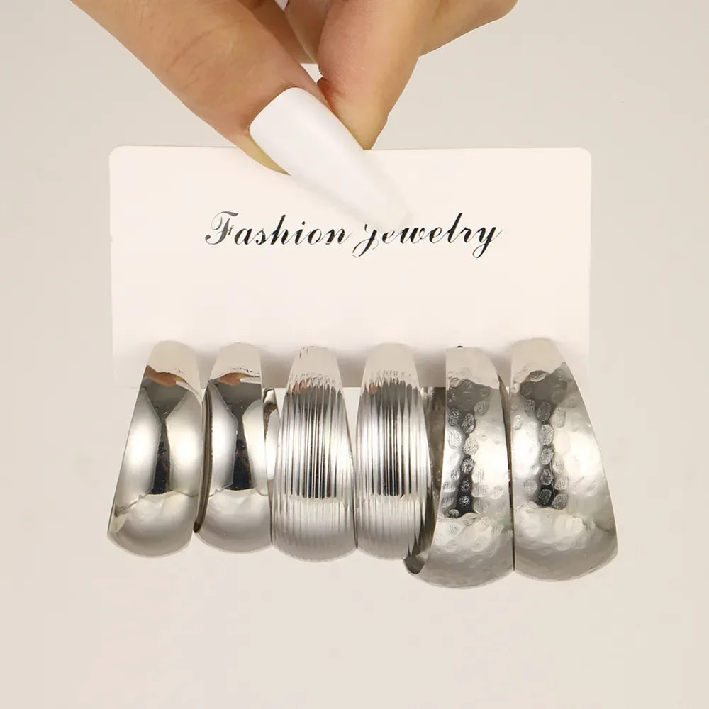 Vintage Big Hoop Earring Set