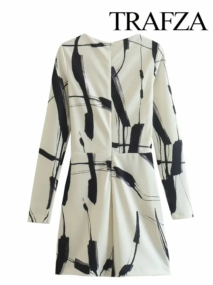 Grenwich Vintage Fashion Wrap Mini Dress
