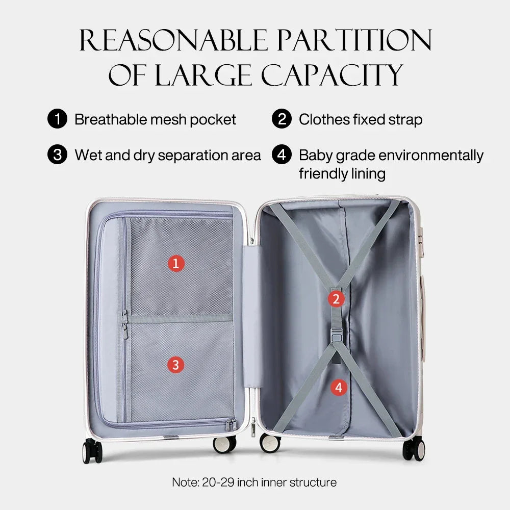 Lux Spinner Luggage Suitcase