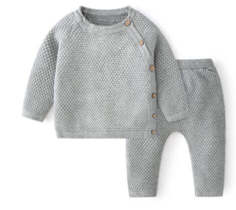 Toddler Baby Boys Girls Clothing Sets Fall Winter Cardigan Sweater+Shorts Infant Baby Girls Boys Knit Suit Korean Style