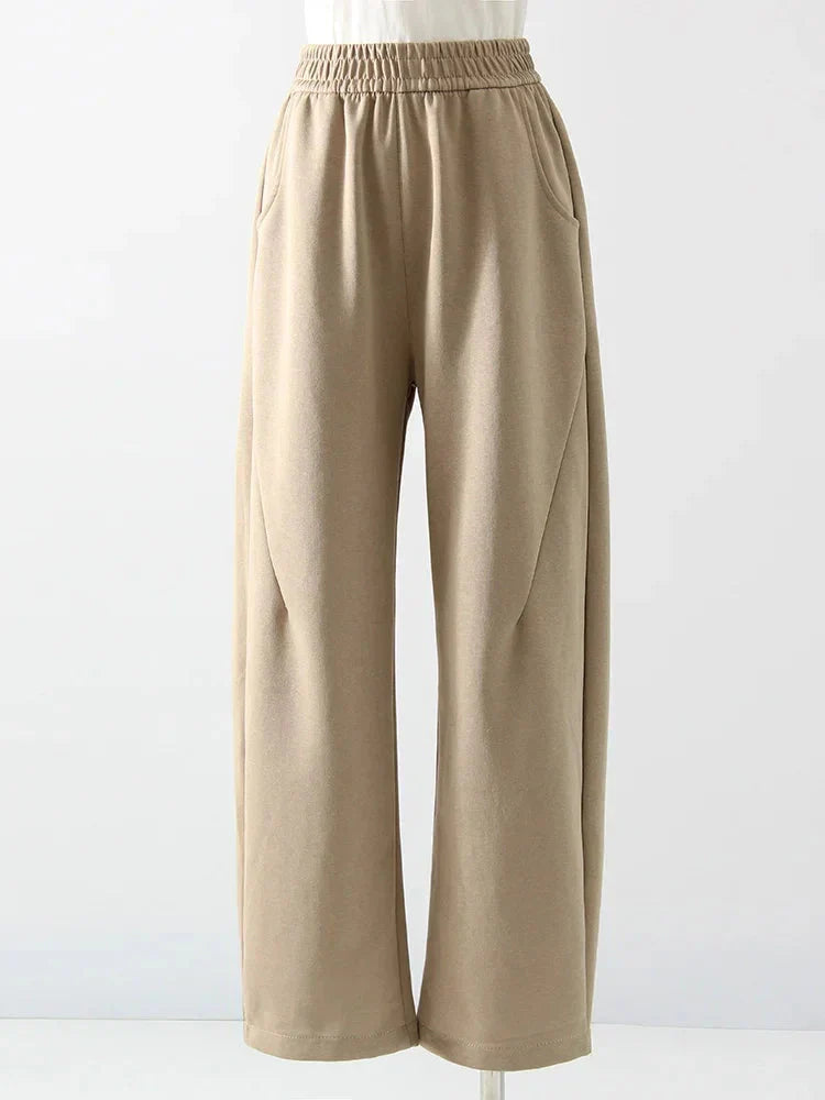 Women Straight Sweatpants Baggy Loose Dark Grey Long Pants Female Casual Sports Trousers High Waist Sweatpants For Women Joggers