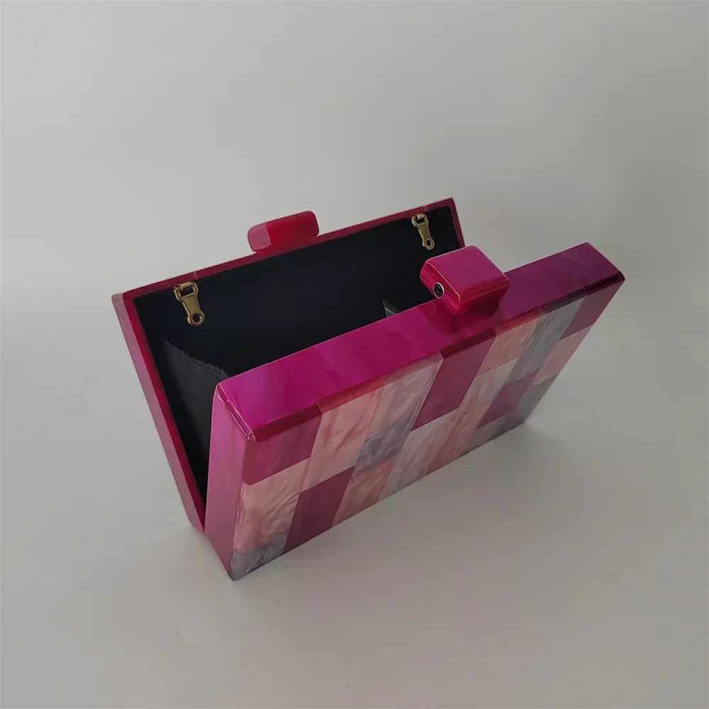 Lux Pearl Acrylic Evening Clutch