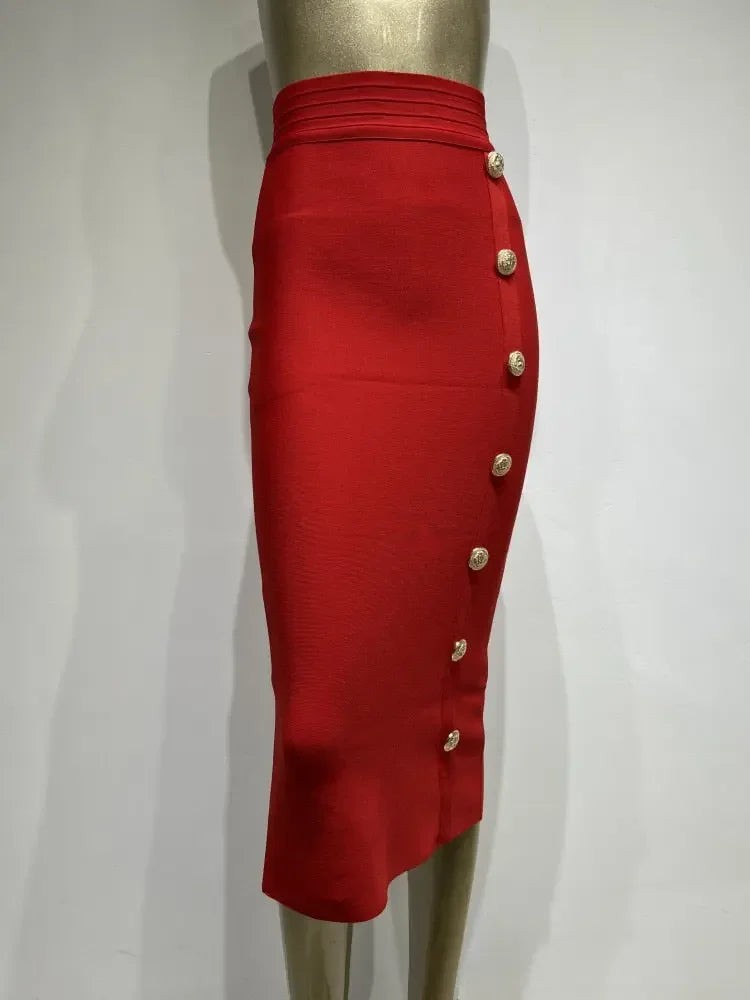 Amy Button Bandage Skirt