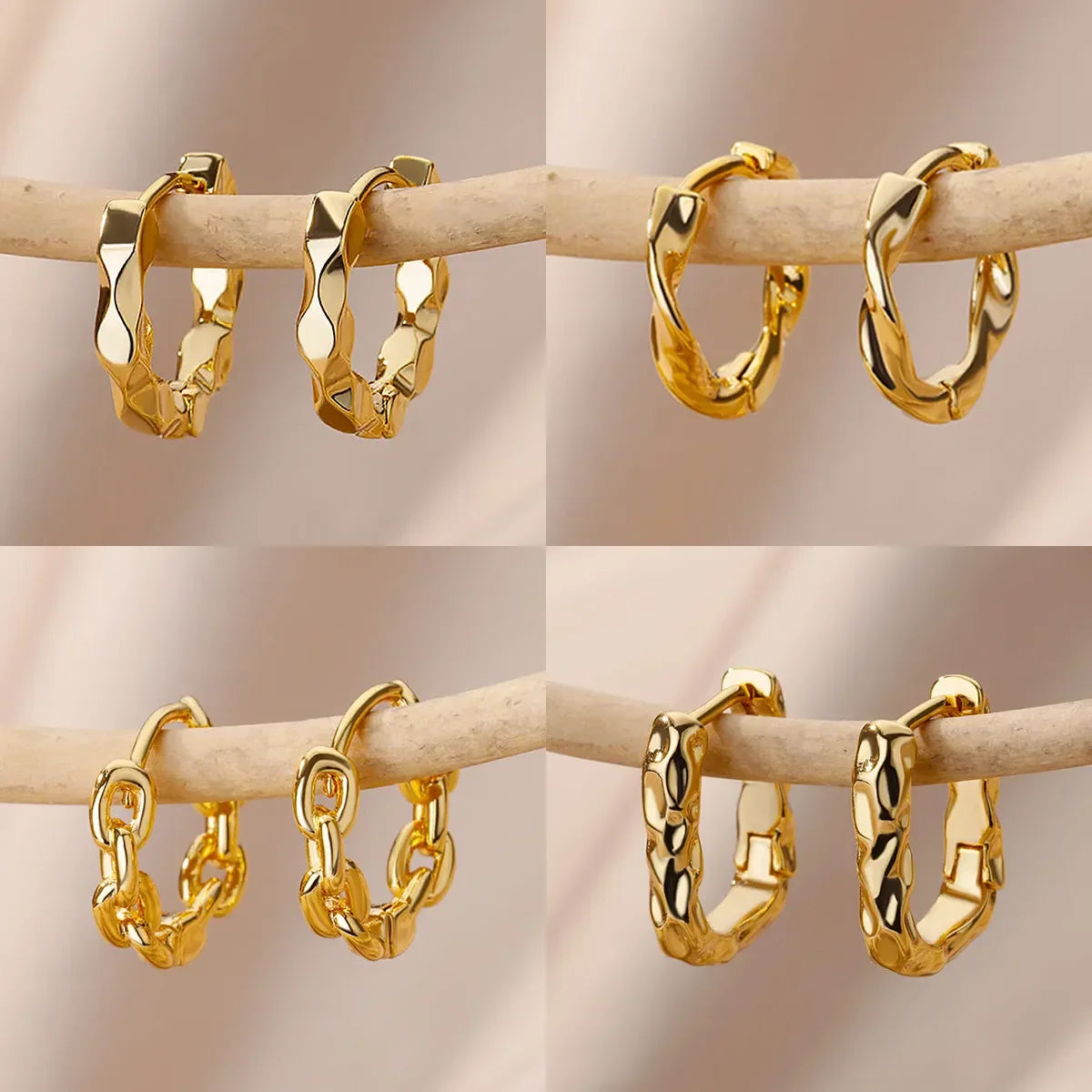 Lux Diva Stainless Steel Hoop Earrings