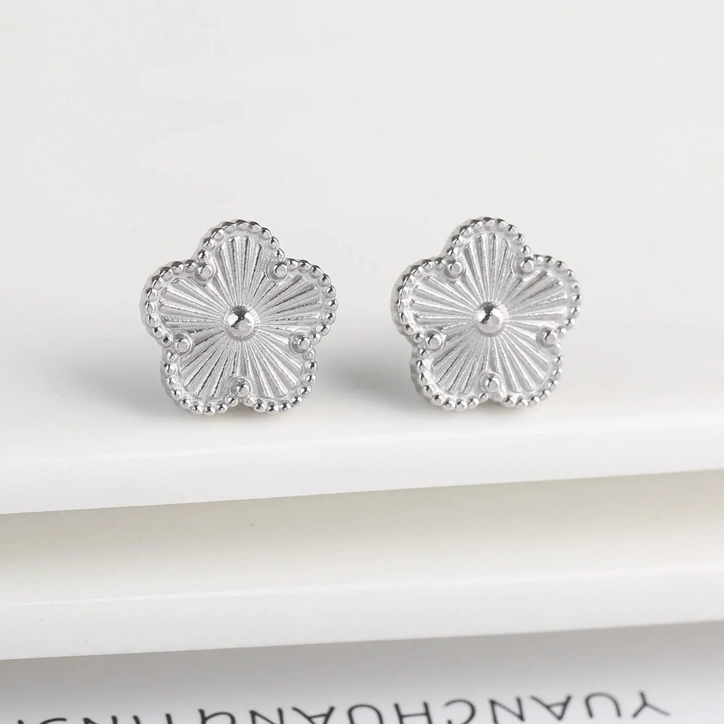 Hot Sale Stainless Steel Laser Five Leaf Flower Petal Adjustable Clover Bracelet Classic for Woman Girl Brand Jewelry Party Gift