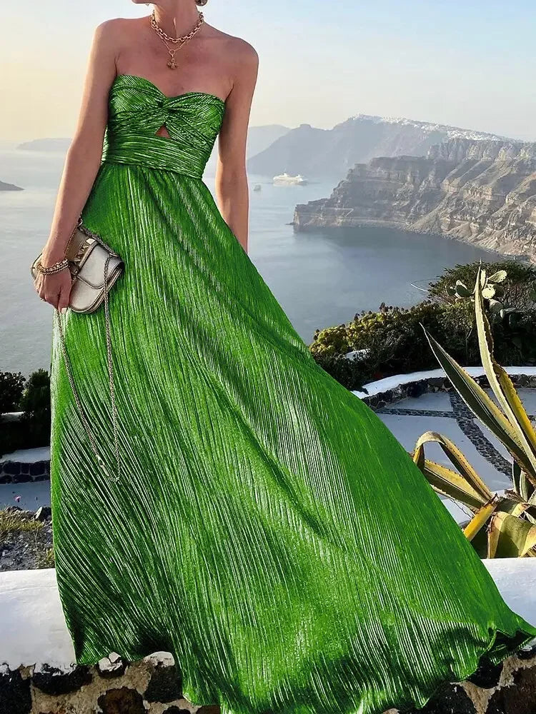 Jasmine Twist Strapless Evening Dress