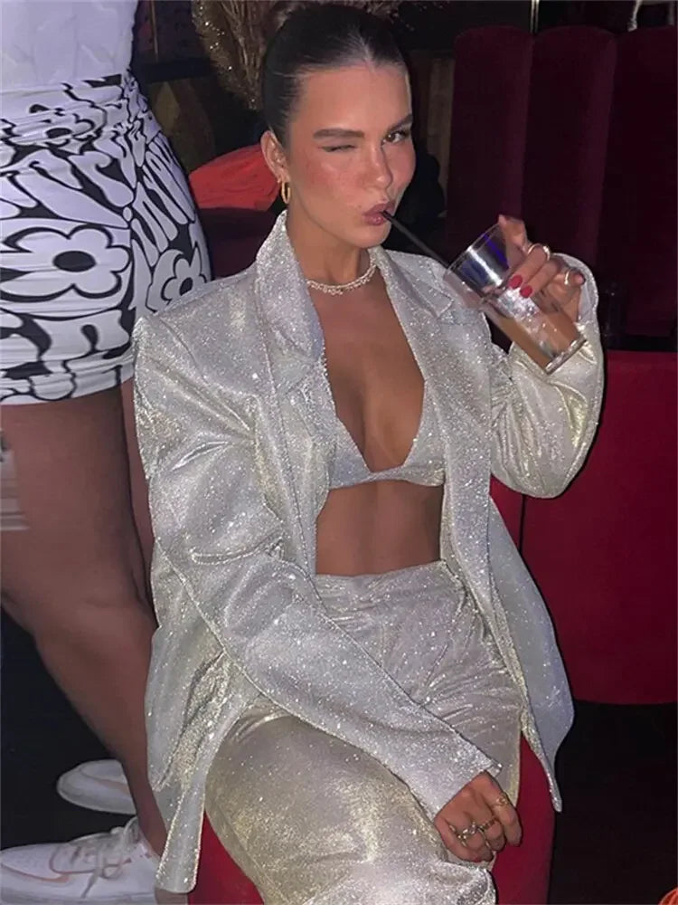 Glitz Blazer & Pants Matching Set