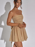 Stella Strapless Silk Party Dress