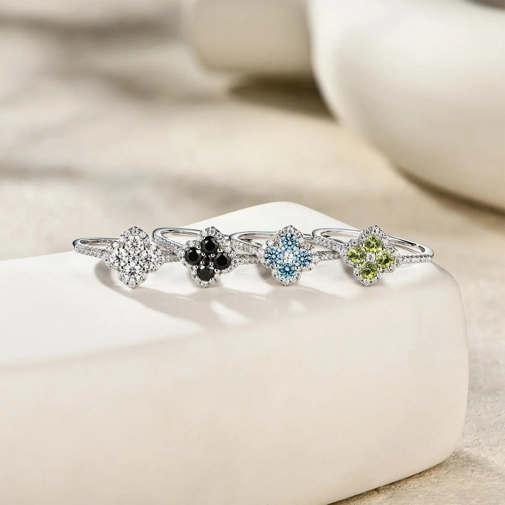 DVVS1 Color 100% S925 Sterling Silver Engagement Ring