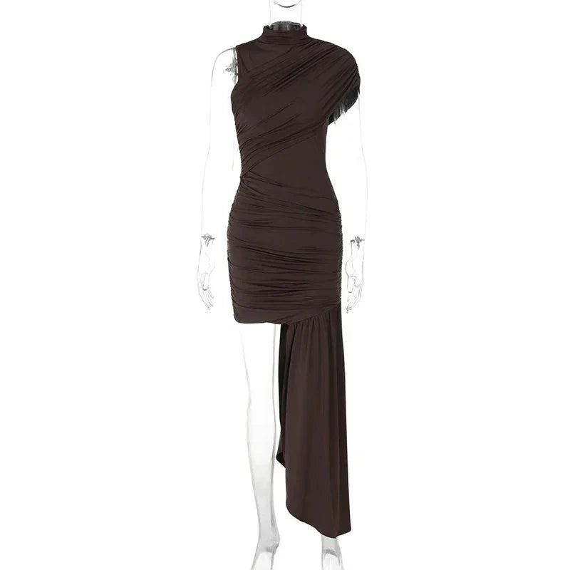 Melissa Draped & Ruched Mini Dress
