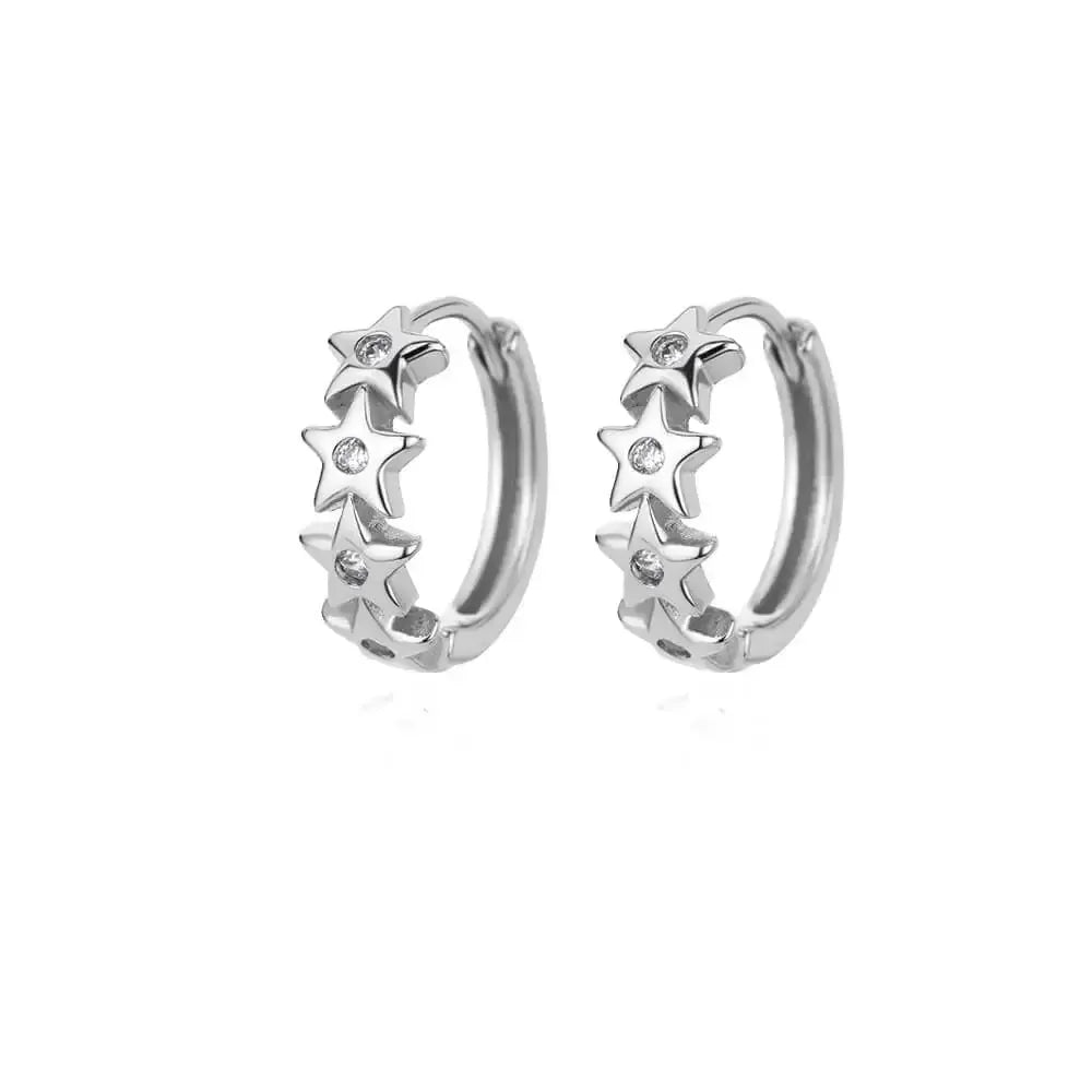 Lux Diva Stainless Steel Hoop Earrings