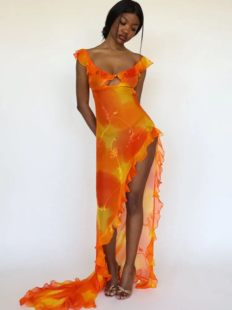 Jojo High Slit Maxi Dress