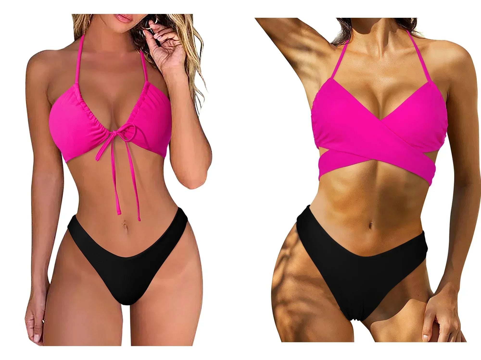Sexy Micro Bikini Women  2023 New High Cut Swimsuit Summer Swimwear Solid Bathing Suits Beachwear Women Brazilian Push Up Bikini