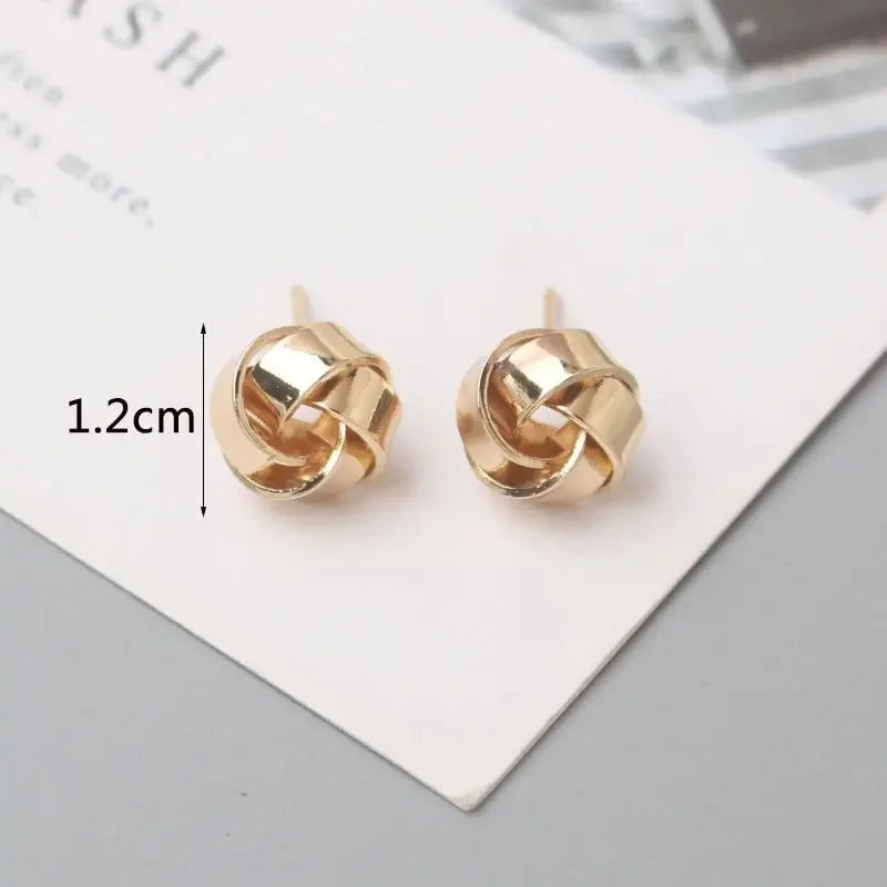 Tiny Metal Stud Earrings